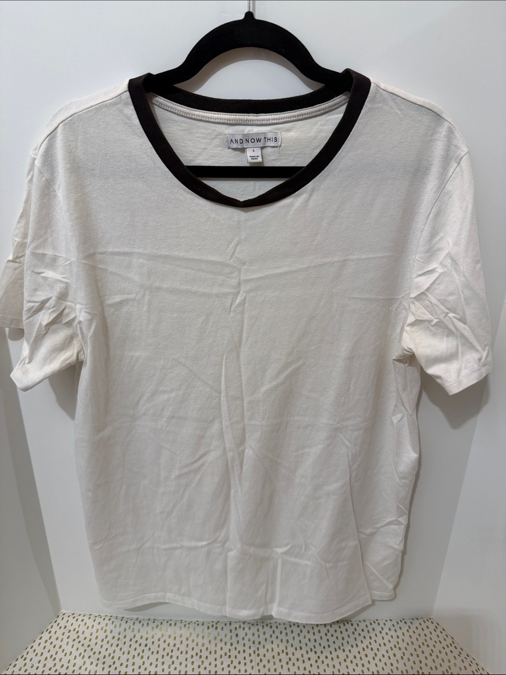 White Ringer T-Shirt with Black Trim - Men